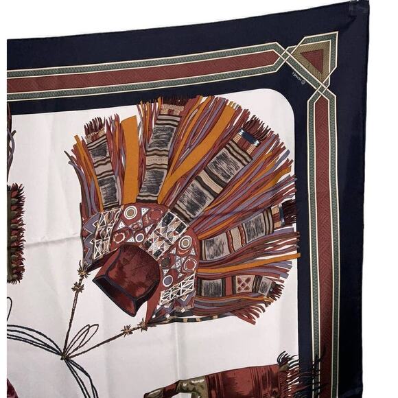 Hermes Hermès Cuirs Du Desert Silk Scarf 90cm Square Carre - Picture 3 of 16